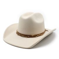 Unisex Retro Cowboy Style Tassel Big Eaves Fedora Hat sku image 4
