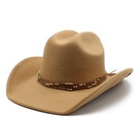 Unisex Retro Cowboy Style Tassel Big Eaves Fedora Hat sku image 3