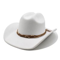 Unisex Retro Cowboy Style Tassel Big Eaves Fedora Hat sku image 6