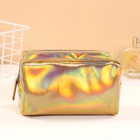 Streetwear Solid Color Pu Leather Square Makeup Bags sku image 1