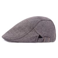 Unisex Retro Solid Color Eaveless Beret Hat main image 5