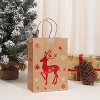 Cartoon Style Cartoon Brown Paper Christmas Party Gift Bags sku image 8