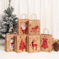 Cartoon Style Cartoon Brown Paper Christmas Party Gift Bags main image 6