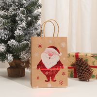 Cartoon Style Cartoon Brown Paper Christmas Party Gift Bags sku image 13