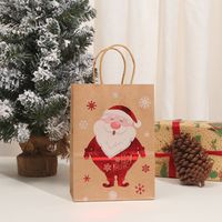 Style De Bande Dessinée Dessin Animé Brun Papier Noël Fête Sacs Cadeaux sku image 5