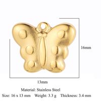 Simple Style Fox Butterfly Stainless Steel Plating Gold Plated Silver Plated Charms Jewelry Accessories sku image 14