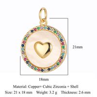 Estilo Simple Sol Forma De Corazón Mariposa Cobre Enchapado Embutido Circón Chapado En Oro Plateado Accesorios De Joyería sku image 7