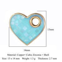 Simple Style Sun Heart Shape Butterfly Copper Plating Inlay Zircon Gold Plated Silver Plated Jewelry Accessories sku image 9