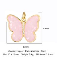 Estilo Simple Sol Forma De Corazón Mariposa Cobre Enchapado Embutido Circón Chapado En Oro Plateado Accesorios De Joyería sku image 16