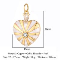 Simple Style Sun Heart Shape Butterfly Copper Plating Inlay Zircon Gold Plated Silver Plated Jewelry Accessories sku image 12