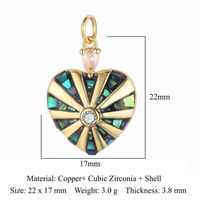 Simple Style Sun Heart Shape Butterfly Copper Plating Inlay Zircon Gold Plated Silver Plated Jewelry Accessories sku image 14
