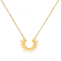 Casual Retro Sun 304 Stainless Steel Earrings Necklace 1 Piece 1 Pair main image 4