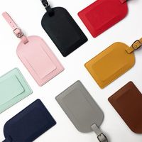 New Hot Sale Multi-color Aircraft Boarding Pass Creative Suitcase Tag Consignment Boarding Leather Pu Luggage Tag main image 6