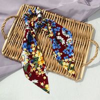 Vintage Style Ditsy Floral Cloth Satin Hair Tie sku image 15
