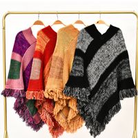 Women's Streetwear Stripe Imitation Cashmere Tassel Scarf main image 6