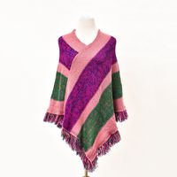 Women's Streetwear Stripe Imitation Cashmere Tassel Scarf sku image 3