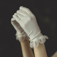 Women's Elegant Lady Bridal Solid Color Gloves 1 Set sku image 14
