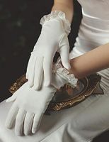 Women's Elegant Lady Bridal Solid Color Gloves 1 Set sku image 16