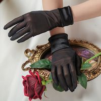 Women's Elegant Lady Bridal Solid Color Gloves 1 Set sku image 7