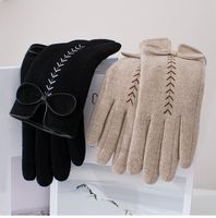 Women's Basic Lady Simple Style Solid Color Gloves 1 Set main image 1