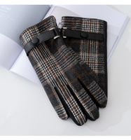 Men's Business Retro Plaid Gloves 1 Set sku image 2