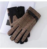 Men's Business Retro Plaid Gloves 1 Set sku image 1
