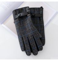 Men's Business Retro Plaid Gloves 1 Set sku image 3