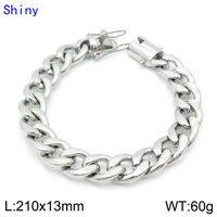 Classic Style Solid Color Titanium Steel Chain 18K Gold Plated Men's Bracelets Necklace sku image 1