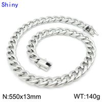Classic Style Solid Color Titanium Steel Chain 18K Gold Plated Men's Bracelets Necklace sku image 5