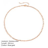 Fashion Short Women's Chain 316l Titanium Steel 14k Gold Plated Necklace Clavicle Chain Nihaojewelry sku image 2