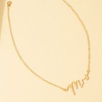 Simple Style Classic Style Letter Alloy Plating Women's Pendant Necklace main image 3