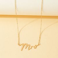 Simple Style Classic Style Letter Alloy Plating Women's Pendant Necklace main image 4