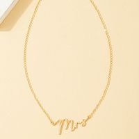 Simple Style Classic Style Letter Alloy Plating Women's Pendant Necklace main image 5