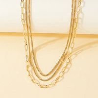 Elegant Retro Geometric Solid Color Alloy Wholesale Layered Necklaces main image 4
