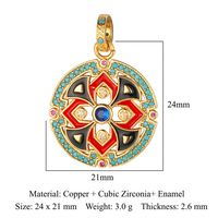 Luxurious Star Heart Shape Owl Copper Plating Inlay Zircon 18k Gold Plated Charms Jewelry Accessories sku image 13