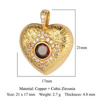 Luxurious Star Heart Shape Owl Copper Plating Inlay Zircon 18k Gold Plated Charms Jewelry Accessories sku image 6