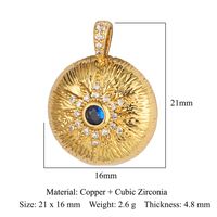 Luxurious Star Heart Shape Owl Copper Plating Inlay Zircon 18k Gold Plated Charms Jewelry Accessories sku image 7