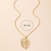 Elegant Streetwear Leaf Zircon Alloy Wholesale Pendant Necklace main image 3