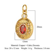 1 Piece Copper Zircon Plating Inlay Polished Pendant sku image 8