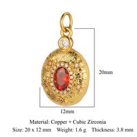 1 Pièce Le Cuivre Zircon Placage Incruster Brillant Pendentif sku image 7