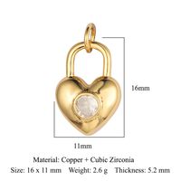 1 Pièce Le Cuivre Zircon Placage Incruster Brillant Pendentif sku image 3