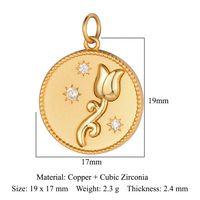 1 Piece Copper Zircon Plating Inlay Polished Pendant sku image 12