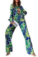 Daily Street Women's Streetwear Color Block Polyester Printing Pocket Pants Sets Pants Sets main image 3