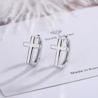1 Paar Dame Kreuzen Überzug Kupfer Ohrringe sku image 1