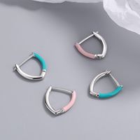 1 Pair Basic Classic Style Heart Shape Enamel Copper Earrings main image 4