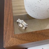 Nordischer Stil Moderner Stil Geometrisch Sterling Silber Überzug Inlay Künstliche Perlen Offener Ring main image 5