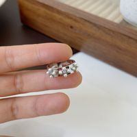 Nordischer Stil Moderner Stil Geometrisch Sterling Silber Überzug Inlay Künstliche Perlen Offener Ring main image 2