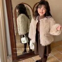 Cute Solid Color Rayon Girls Outerwear sku image 1