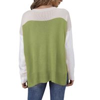 Women's Knitwear Long Sleeve Sweaters & Cardigans Contrast Binding Streetwear Color Block main image 5