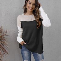 Women's Knitwear Long Sleeve Sweaters & Cardigans Contrast Binding Streetwear Color Block main image 4